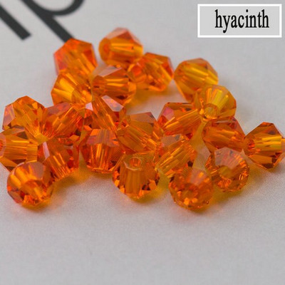 QIAO 4mm krištáľové bikonické korálky, trblietavé krištáľové šperky pre DIY náramok, náhrdelník, remeselné lesklé sklenené korálky, príslušenstvo