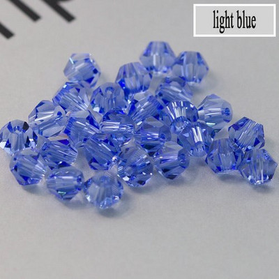 QIAO 4mm krištáľové bikonické korálky, trblietavé krištáľové šperky pre DIY náramok, náhrdelník, remeselné lesklé sklenené korálky, príslušenstvo