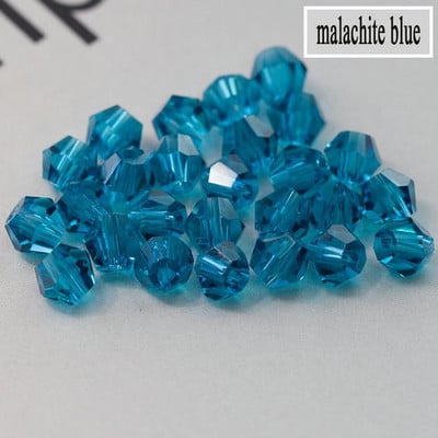 QIAO 4mm krištáľové bikonické korálky, trblietavé krištáľové šperky pre DIY náramok, náhrdelník, remeselné lesklé sklenené korálky, príslušenstvo