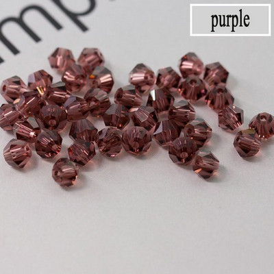 QIAO 4mm krištáľové bikonické korálky, trblietavé krištáľové šperky pre DIY náramok, náhrdelník, remeselné lesklé sklenené korálky, príslušenstvo