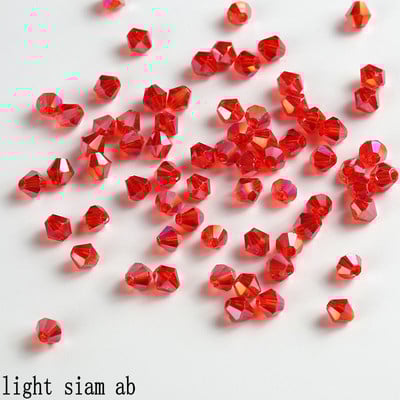 QIAO 4mm krištáľové bikonické korálky, trblietavé krištáľové šperky pre DIY náramok, náhrdelník, remeselné lesklé sklenené korálky, príslušenstvo