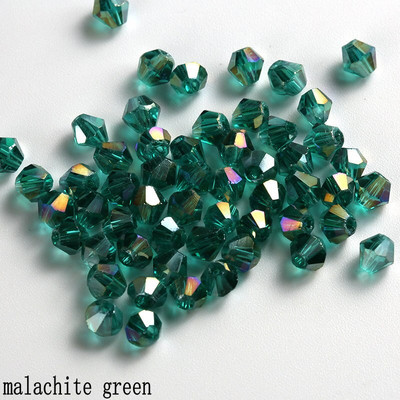 QIAO 4mm krištáľové bikonické korálky, trblietavé krištáľové šperky pre DIY náramok, náhrdelník, remeselné lesklé sklenené korálky, príslušenstvo