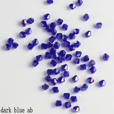 QIAO 4mm krištáľové bikonické korálky, trblietavé krištáľové šperky pre DIY náramok, náhrdelník, remeselné lesklé sklenené korálky, príslušenstvo