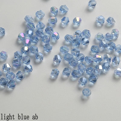 QIAO 4mm krištáľové bikonické korálky, trblietavé krištáľové šperky pre DIY náramok, náhrdelník, remeselné lesklé sklenené korálky, príslušenstvo