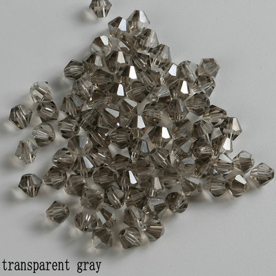 QIAO 4mm krištáľové bikonické korálky, trblietavé krištáľové šperky pre DIY náramok, náhrdelník, remeselné lesklé sklenené korálky, príslušenstvo