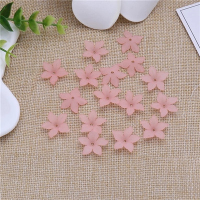 20 tk plastikust akrüülist 22 mm viie kroonlehega tuhm lakk Härmatis lillehelmed sobivad käsitsi valmistatud kõrvarõngad juuste aksessuaarid