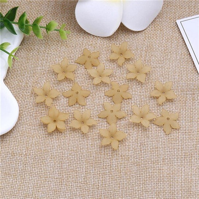 20 tk plastikust akrüülist 22 mm viie kroonlehega tuhm lakk Härmatis lillehelmed sobivad käsitsi valmistatud kõrvarõngad juuste aksessuaarid