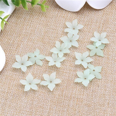 20 tk plastikust akrüülist 22 mm viie kroonlehega tuhm lakk Härmatis lillehelmed sobivad käsitsi valmistatud kõrvarõngad juuste aksessuaarid