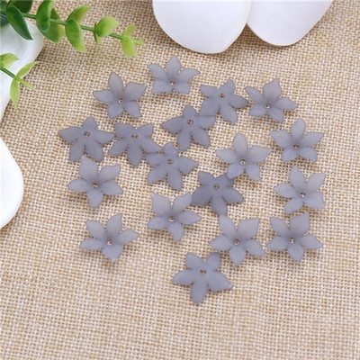 20 tk plastikust akrüülist 22 mm viie kroonlehega tuhm lakk Härmatis lillehelmed sobivad käsitsi valmistatud kõrvarõngad juuste aksessuaarid