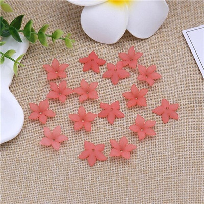 20 tk plastikust akrüülist 22 mm viie kroonlehega tuhm lakk Härmatis lillehelmed sobivad käsitsi valmistatud kõrvarõngad juuste aksessuaarid