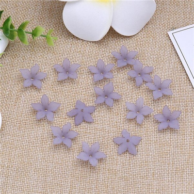 20 tk plastikust akrüülist 22 mm viie kroonlehega tuhm lakk Härmatis lillehelmed sobivad käsitsi valmistatud kõrvarõngad juuste aksessuaarid