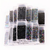 1 karp mustad seemnehelmed 1,5 mm 2 mm 3 mm 4 mm tšehhi klaasist seemnehelmed DIY käsitsi valmistatud käevõru kaelakee helmestega materjalist tarvikud