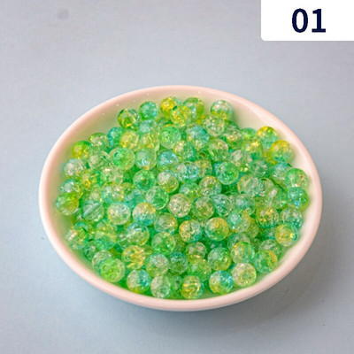 8/10/12 mm akrüülist perforeeritud pragudega helmed sirge auk Värvilised praod hajutatud helmed ABS-i imitatsiooniga pärlite isetehtud helmestega tarvikud