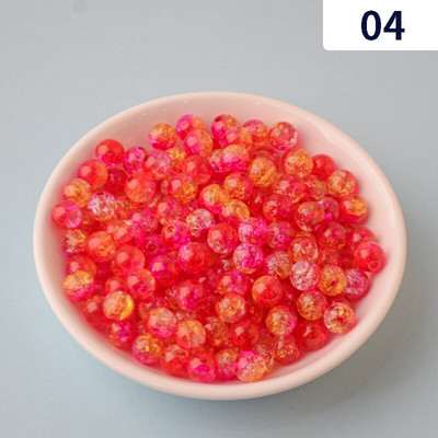 8/10/12 mm akrüülist perforeeritud pragudega helmed sirge auk Värvilised praod hajutatud helmed ABS-i imitatsiooniga pärlite isetehtud helmestega tarvikud