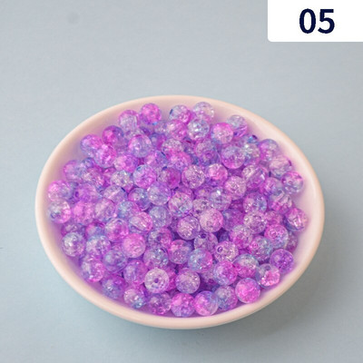 8/10/12 mm akrüülist perforeeritud pragudega helmed sirge auk Värvilised praod hajutatud helmed ABS-i imitatsiooniga pärlite isetehtud helmestega tarvikud