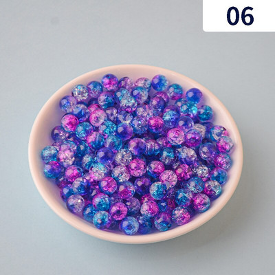 8/10/12 mm akrüülist perforeeritud pragudega helmed sirge auk Värvilised praod hajutatud helmed ABS-i imitatsiooniga pärlite isetehtud helmestega tarvikud