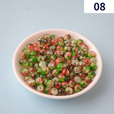 8/10/12 mm akrüülist perforeeritud pragudega helmed sirge auk Värvilised praod hajutatud helmed ABS-i imitatsiooniga pärlite isetehtud helmestega tarvikud