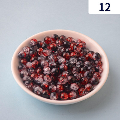 8/10/12 mm akrüülist perforeeritud pragudega helmed sirge auk Värvilised praod hajutatud helmed ABS-i imitatsiooniga pärlite isetehtud helmestega tarvikud