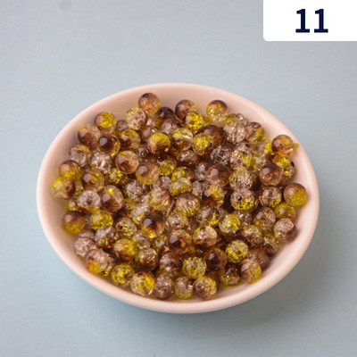 8/10/12 mm akrüülist perforeeritud pragudega helmed sirge auk Värvilised praod hajutatud helmed ABS-i imitatsiooniga pärlite isetehtud helmestega tarvikud