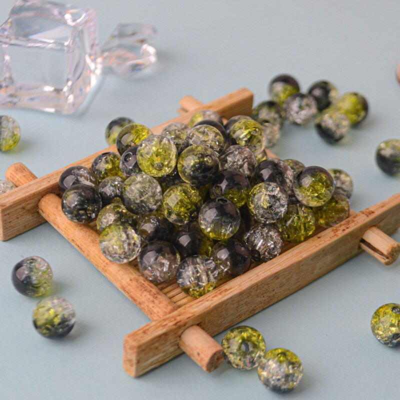 8/10/12 mm akrüülist perforeeritud pragudega helmed sirge auk Värvilised praod hajutatud helmed ABS-i imitatsiooniga pärlite isetehtud helmestega tarvikud