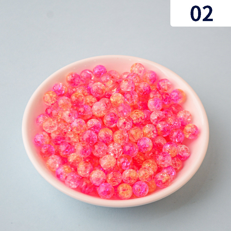 8/10/12 mm akrüülist perforeeritud pragudega helmed sirge auk Värvilised praod hajutatud helmed ABS-i imitatsiooniga pärlite isetehtud helmestega tarvikud