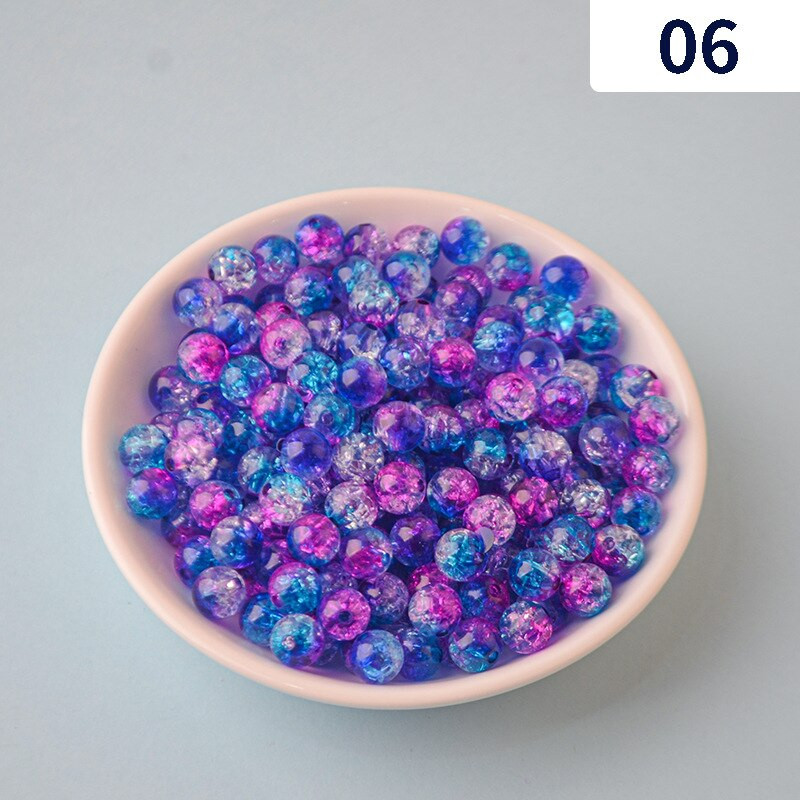 8/10/12 mm akrüülist perforeeritud pragudega helmed sirge auk Värvilised praod hajutatud helmed ABS-i imitatsiooniga pärlite isetehtud helmestega tarvikud