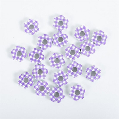 2,5-3CM kvetinové vajíčko v tvare veľkonočných drevených korálkov voľné farebné korálky na veľkonočné ručné práce DIY dekorácia darček