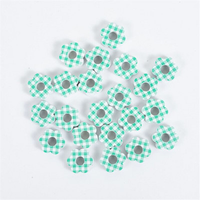 2,5-3CM kvetinové vajíčko v tvare veľkonočných drevených korálkov voľné farebné korálky na veľkonočné ručné práce DIY dekorácia darček