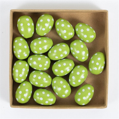 2,5-3CM kvetinové vajíčko v tvare veľkonočných drevených korálkov voľné farebné korálky na veľkonočné ručné práce DIY dekorácia darček