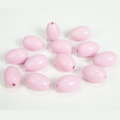 2,5-3CM kvetinové vajíčko v tvare veľkonočných drevených korálkov voľné farebné korálky na veľkonočné ručné práce DIY dekorácia darček