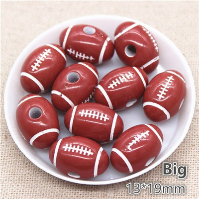 Valimiseks 3 suurust Plastic America Football Oliivikujulised helmed DIY Rõivaste tarvikud Käsitöökaunistus