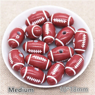 Valimiseks 3 suurust Plastic America Football Oliivikujulised helmed DIY Rõivaste tarvikud Käsitöökaunistus