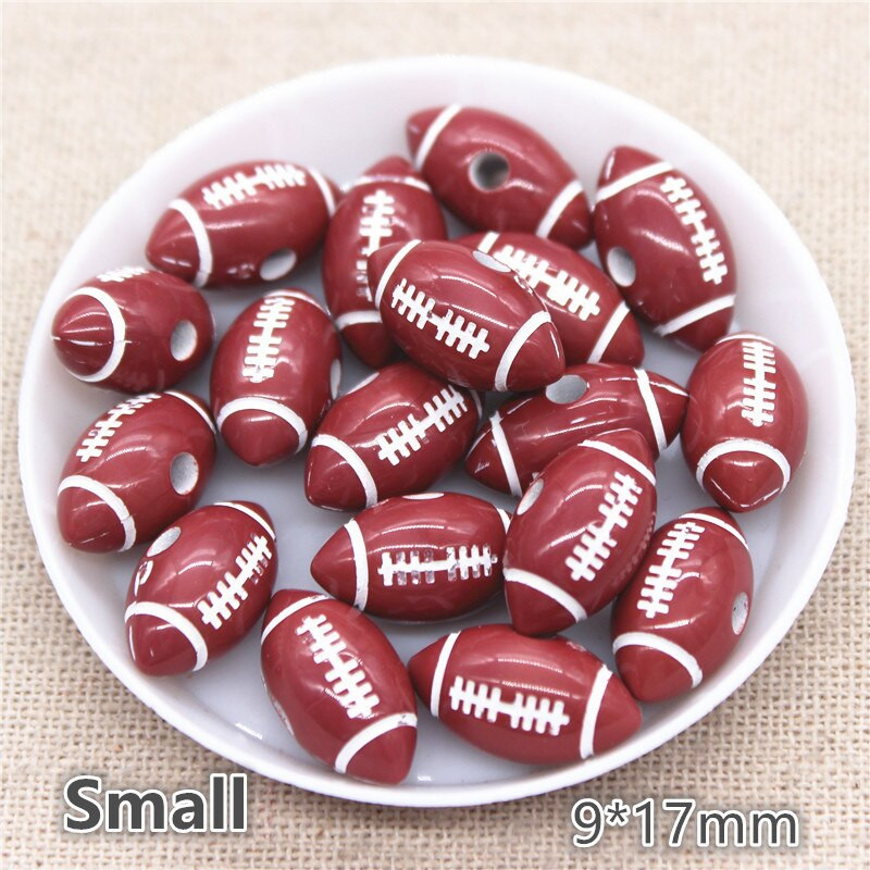 Valimiseks 3 suurust Plastic America Football Oliivikujulised helmed DIY Rõivaste tarvikud Käsitöökaunistus