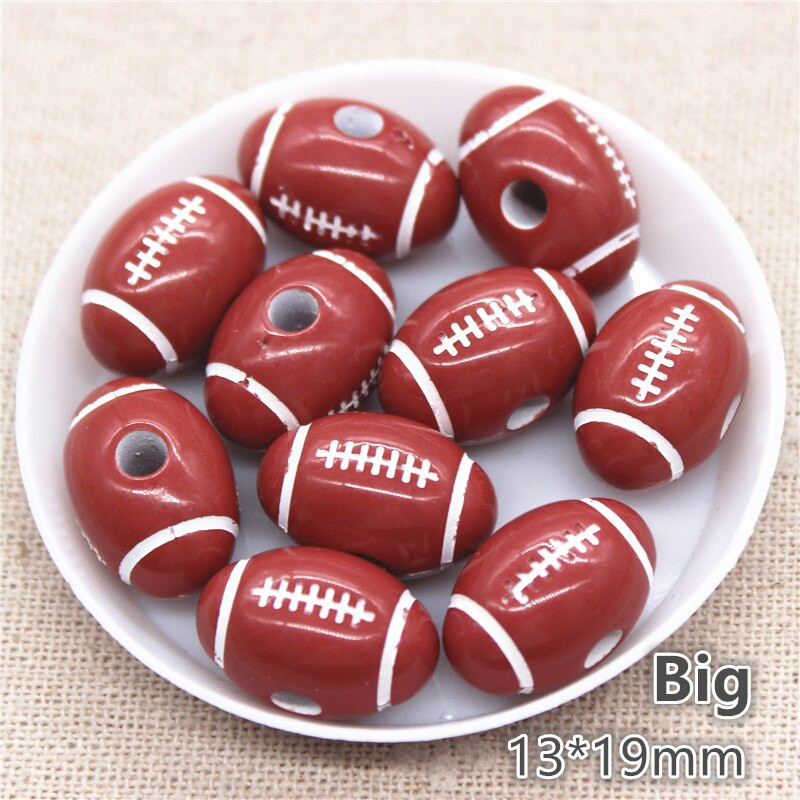 Valimiseks 3 suurust Plastic America Football Oliivikujulised helmed DIY Rõivaste tarvikud Käsitöökaunistus