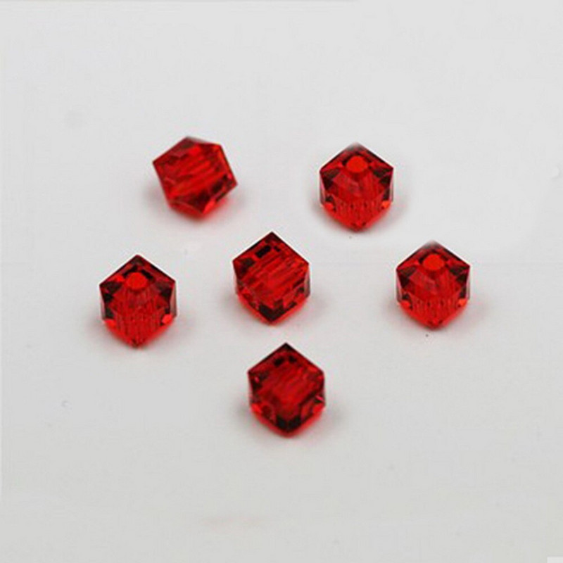 20 τμχ Υψηλής ποιότητας Τετράγωνες κορυφαίες χάντρες Αυστριακές κρυστάλλινες διαφανείς χάντρες Τετράγωνη μπάλα 6x6mm Βραχιόλι προμήθειας Κοσμήματα Diy