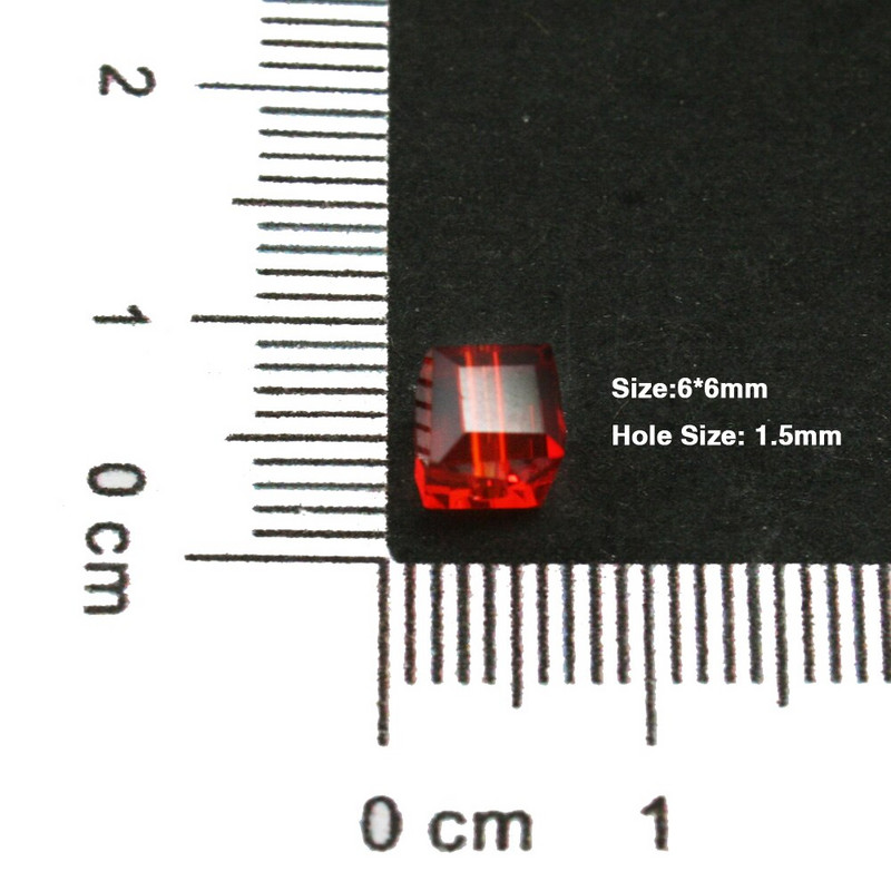 20 τμχ Υψηλής ποιότητας Τετράγωνες κορυφαίες χάντρες Αυστριακές κρυστάλλινες διαφανείς χάντρες Τετράγωνη μπάλα 6x6mm Βραχιόλι προμήθειας Κοσμήματα Diy