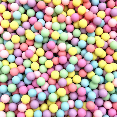 NOVÉ 50-200 ks 8 mm okrúhle viacfarebné akrylové matné korálky bez dierky voľné korálky na DIY dekorácie do albumu, remeslá, výroba