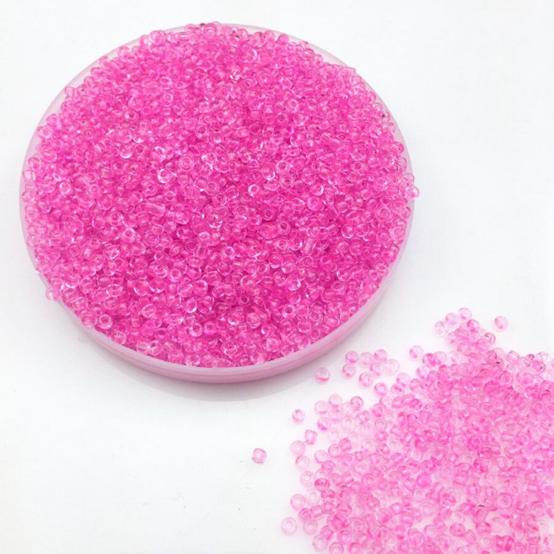 16g 1000ks 2mm priehľadné okrúhle korálky na odev, voľné dištančné korálky, sklenené korálky Cezch, ručne vyrobené šperky, korálky TM2M