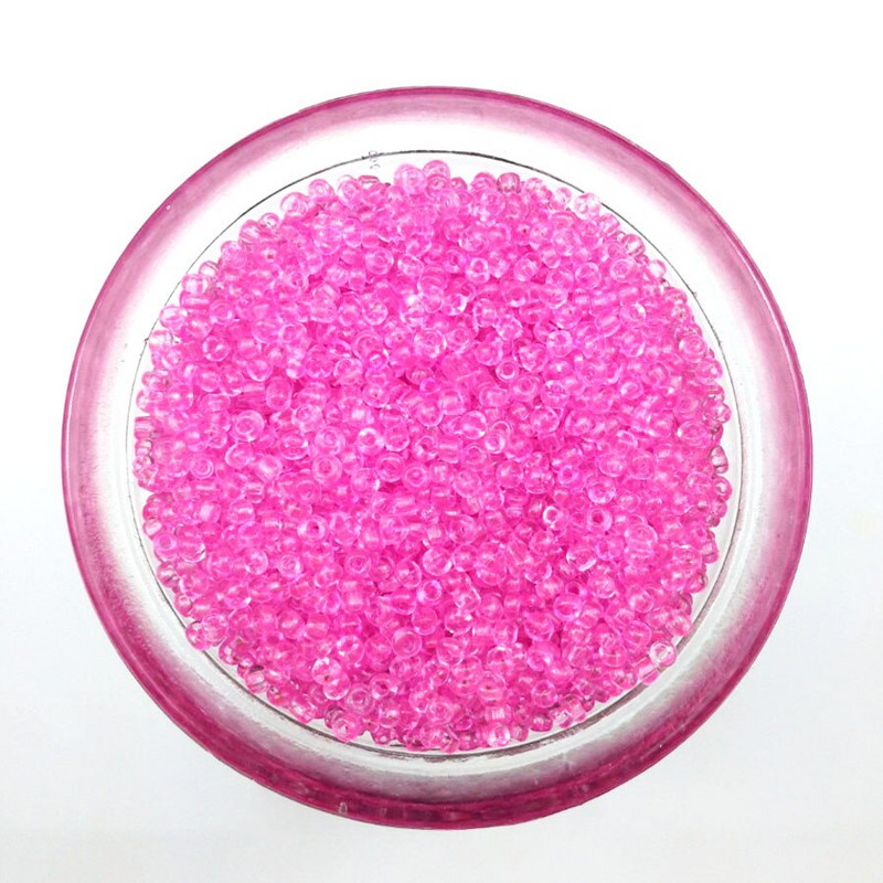 16g 1000ks 2mm priehľadné okrúhle korálky na odev, voľné dištančné korálky, sklenené korálky Cezch, ručne vyrobené šperky, korálky TM2M