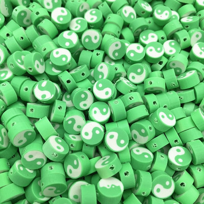 30 ks 10 mm Tai Chi dizajn polymérovej hliny dištančné voľné korálky odevné korálky výroba šperkov DIY náramkové doplnky #RoLi03