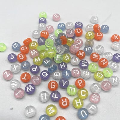 500 ks 7x4mm všetky druhy zmiešaných písmen akrylových korálok voľné dištančné korálky na výrobu šperkov DIY odevné doplnky
