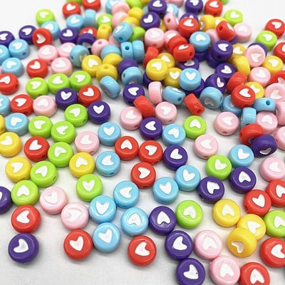 500 ks 7x4mm všetky druhy zmiešaných písmen akrylových korálok voľné dištančné korálky na výrobu šperkov DIY odevné doplnky