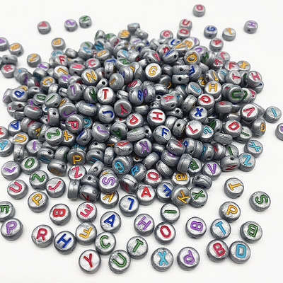 500 ks 7x4mm všetky druhy zmiešaných písmen akrylových korálok voľné dištančné korálky na výrobu šperkov DIY odevné doplnky