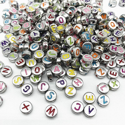 500 ks 7x4mm všetky druhy zmiešaných písmen akrylových korálok voľné dištančné korálky na výrobu šperkov DIY odevné doplnky