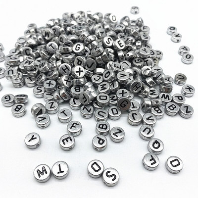 500 ks 7x4mm všetky druhy zmiešaných písmen akrylových korálok voľné dištančné korálky na výrobu šperkov DIY odevné doplnky