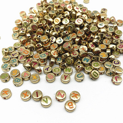 500 ks 7x4mm všetky druhy zmiešaných písmen akrylových korálok voľné dištančné korálky na výrobu šperkov DIY odevné doplnky