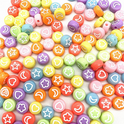 500 ks 7x4mm všetky druhy zmiešaných písmen akrylových korálok voľné dištančné korálky na výrobu šperkov DIY odevné doplnky