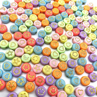 500 ks 7x4mm všetky druhy zmiešaných písmen akrylových korálok voľné dištančné korálky na výrobu šperkov DIY odevné doplnky