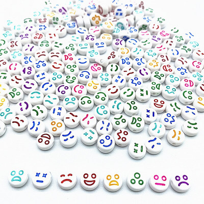 500 ks 7x4mm všetky druhy zmiešaných písmen akrylových korálok voľné dištančné korálky na výrobu šperkov DIY odevné doplnky