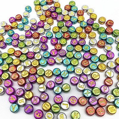 500 ks 7x4mm všetky druhy zmiešaných písmen akrylových korálok voľné dištančné korálky na výrobu šperkov DIY odevné doplnky